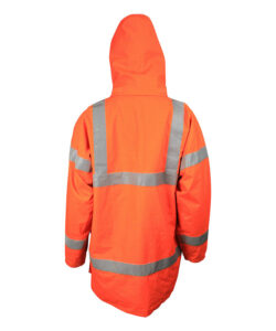 Высокая видимость оранжевый Анти-статические куртка с капюшономback